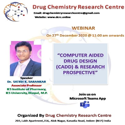 Webinar on “Computer Aided Drug Design (CADD) & Research Prospective”